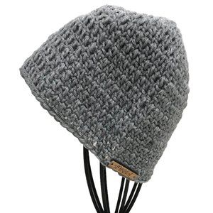 Brand New Handmade Simple Fitted Gray Crochet Beanie - Adult Size